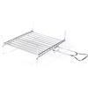 HOUSE COLLECTION Griglia barbecue, Graticola, 11 barre verticali, a conchiglia, acciaio, 25x25