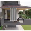 Mitepek Tenda da sole a caduta con bracci per balcone terrazzo finestra 100cm Grigio Verde Golisa