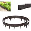 ACXIN Bordatura per aiuole da giardino, set da 5 m, in plastica, effetto pietra, marrone, 5 pezzi da 100 cm, bordo decorativo per aiuole e prati