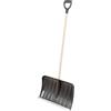 Generico Pala da Neve in Plastica ABS con Manico in Legno e Impugnatura a D - Larghezza 41 cm - Leggera, Robusta e Antiruggine - Ideale per Marciapiedi, Cortili, Auto