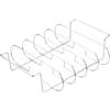 Generic Supporto a Costole per Grill - Griglia da Cucina in Acciaio al Carbonio | Porta bistecche per Barbecue, arrostimento, Cottura al Forno, Cottura, Riposo, Esterno, Cucina e Campeggio