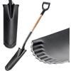 KADAX Pala per drenaggio, pala con manico a D e manico, leggera pala per drenaggio con denti, pala da giardino ergonomica, vanga per foro, 124 x 14 cm
