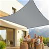 KESSER® Tenda a vela, parasole, paravento | Tessuto HDPE | idrorepellente e antivento, robusto e stabile per ombreggiare il giardino, balcone o il terrazzo, Grigio, 5x5m