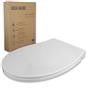 Aqua Bagno, sedile WC Softclose, forma a O o a D, in duroplast di alta qualità, abbassamento automatico, rimovibile, coperchio e sedile WC igienici, antibatterico, colore: bianco