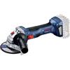 Bosch Professional 18V System Smerigliatrice Ang. a Batteria Gws 18V-7 (Ø Disco 125Mm, Cuffia di Prot.,Impug. Suppl.,Flangia di Mont.,Dado di Serr. Rapido, senza Batterie e Caricabatterie)