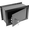 PrimeMatik - Cassaforte di Sicurezza Incasso in Acciaio Armadi di Sicurezza con Chiavi 26x15x18cm Nero