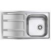Foster FM 86.1V.STD - Lavello in acciaio inox, 1 vasca, 362,5 x 400 mm, 8,89 cm (3,5), 3,5 cm