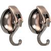 Khdrvok Mnixy Ganci a ventosa resistenti con potenti ganci a ventosa per ghirlande per bagno e doccia (bronzo, confezione da 2)