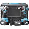 Vokot KIT 2in1 Trapano Avvitatore a batteria 68V e trapano ad impulsi svita bulloni a batteria 68V, professionale portatile con motore brushless, valigetta inclusa