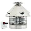 ALLINOX Aspirafumo Elettrico Per Camino Comignolo Fumaiolo Base Tonda Professionale Regolabile Tirafumo Per Caminetto o Stufa DN 350 mm
