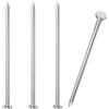 VGBUY 80 chiodi in acciaio inox, testa piatta da 7,6 cm, per pareti lunghe e finiture in legno, per appendere quadri
