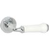 domino Maniglia per porta LUDWIK-R M6/bianco cromato/bianco senza rosetta