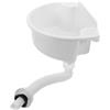 Angoily 1 set mini lavabo da parete in plastica per bagno piccolo lavabo senza trapano da parete per dormitorio, camper, roulotte lavello compatto per garage con tubo di scarico