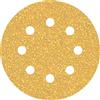 Bosch Professional 5x Carte Abrasive Expert C470 con 8 Fori per Legno Duro, Vernice su Legno, Ø 115 mm, Grana 40, Accessorio Levigatrice Rotoorbitale