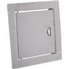 Aqbau® Sportello di ispezione in acciaio inox, 20 x 20 cm, porta di manutenzione in metallo con chiusura a scatto, porta di ispezione, sportello di manutenzione, muro a secco, montaggio a sinistra