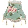 Hoement Paralume Jacquard E27 Verde per Lampada da Tavolo Retrò