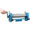 Desnysmf Macchina piegatrice a 3 rulli in acciaio al carbonio piegatrice manuale a rulli per decorazione architettonica, produzione di parti automobilistiche, 300 mm, 48,5 x 12,5 x 15 cm
