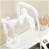 ZPSPZ Rubinetto Cucina a Muro Bianco Ottone Miscelatore Cucina a Parete con Pistola a Spruzzo-Bianco