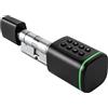 SailorMoon IP5 x Smart serratura per porta da 35 - 45 mm, lunghezza cilindro regolabile, con chiave, Smart Keycard, per case, appartamenti, garage, cantine, hotel e uffici