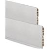 Bricoleva.it Coppia Zoccolo PVC Cucina - 2 Profili Battiscopa Mobili Cucina - Dimensioni 200 cm Differenti Rivestimenti e Altezze - Prodotto Made in Italy - Altezza 15 cm Color Alluminio