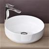 doporro Lavabo da Appoggio 31x31x11cm, Lavandino Bagno Brüssel203 in Ceramica con Nano Rivestimenti inclusi, Bianco