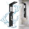HENGMEI - Set completo per doccia da bagno in acciaio inox spazzolato, con pannello doccia, colonna doccia con 5 modalità di doccia, set doccia, torre doccia con doccia a pioggia, doccia massaggiante