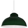 DC VOLTAGE Paralumi industriali stile retrò per lampade a sospensione, forma a cupola curva in metallo, facili da montare per apparecchi di illuminazione da soffitto. (Verde)