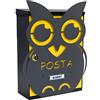 Alubox Gufo Cassetta Postale Mia con Sportello, Multicolore