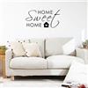 kamiustore Adesivo da parete in vinile prespaziato mod. Home sweet home in 2 misure nero o argento-decorazioni adesive murali - Kamiustore (Grande, Nero)