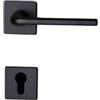 Ghidini Maniglia per porte d'ingresso TOY, zama, finitura ZNO, con rosetta quadrata 50x50x5 mm e bocchetta foro CILINDRO, adatta per porte con spessore di 38-42mm
