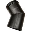 Generico Curva 45° per Stufa A Pellet Ferro Nero Opaco Da Maschio Ø 100mm A Femmina Ø 100mm