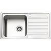 JASSFERRY Lavello da cucina Vasca singola in Acciaio Inox Spazzolato, scolapiatti reversibile Lavandino, con set di rifiuti