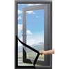 Jespeed 55x160cm Nero Zanzariera - Soluzione Senza Viti per Finestre, Design Traspirante che Blocca Zanzare/Mosche