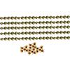 Show Room Vicidomini 5 Liste Bullette da 100 cm + 100 chiodi - 1/3-9 mm. foro. Borchie tappezzeria (Ottonate)