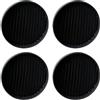 tooloflife 4 coppette rotonde per mobili, 5,1 cm, in gomma antiscivolo, per tappeti, pavimenti in legno, divano, tavolo, colore nero
