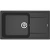 Generico Elleci Lavello Incasso Life 410 1 Vasca con gocciolatoio 86×50 Antracite Granitek LG241059
