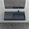 Mai & Mai Lavabo da Appoggio Doppio 90x48x13cm, Lavandino Bagno Colossum12 Lavabo da Minerale Fuso Senza Troppopieno, Antracite