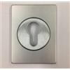 SECUREMME BOCCHETTA ROSETTA QUADRA PER PORTA PORTONE BLINDATO, PIASTRINA PER CILINDRO EUROPEO FINITURA ALLUMINIO F1 82X62 COMPLETA DI VITI DI FISSAGGIO SECUREMME