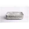 WITIT INTERIORS WITIT Lavabo lavandino lavello da appoggio in ceramica effetto marmo RETTANGOLARE 50 X 39 X13,5 Cm MOD.6127 vari colori a scelta (Grigio Striato M5)