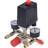 Sunicon Pressione Interruttore a Pressione per Compressore Aria con Regolatori di Controllo Valvola Regolatore Collettore Verticale 90-120PSI AC