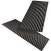 HAGEFOL® - Pannelli acustici in legno, 2 pezzi, 120 x 60 cm, colore nero, pannelli da parete in legno, parete lamellare 3D in legno impiallacciato su feltro acustico, 1200 x 600 mm