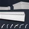 Marbet Design Marbet soffitto modanature bianco pacchetto risparmio di styrofoam EPS - stucco modanature fantasia, nel design tradizionale - (30 metri B-25) modanature angolari in stucco modanature per pareti
