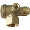 Anawakia Valvola di non ritorno, valvola di non ritorno del compressore, filettatura esterna a 3 vie, in ottone 90 gradi, valvola di non ritegno per compressore d'aria 1/2 x 1/2 x 1/8