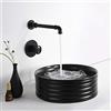 WRISCG Miscelatore Lavabo Bagno, Rubinetto Lavabo Muro Miscelatore per Bagno, Stile Industriale Steampunk Rubinetto per Hotel a Tema, Bar, Caffetteria, Lavandino Bagno Rubinetto Bagno Lavabo