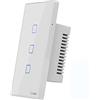 VR VETRINEINRETE Vetrineinrete® Interruttore smart 3 canale controller da remoto wireless wifi placca touch domotica (Bianco)