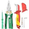 LAOA Pelapatate a filo con misurazione elettrica, pinze per peeling, forbici per cavi, raschietto, fili di pressione, test di tensione, coltello 8 in 1