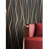 NEWROOM carta da parati Neri Lucido Chiaro Tessuto non Tessuto - Annata Oro Bronzo Strisce Linea Moderna