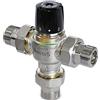 Best Solar Valvola miscelatrice termostatica sanitaria con funzione antiscottatura con bocchettoni (1, 3/4 Kvs 2,4)