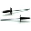 IERO - Rivetti a strappo Verniciati NERO RAL 9005 Alluminio/Acciaio Testa Larga 12mm 4.0x12.0mm - Box da 500 pezzi