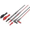 VOLTCRAFT TL 88-4 - Set di cavi di misura di sicurezza a banana maschio 4 mm, punta di prova 1,80 m, nero, rosso, 1 set